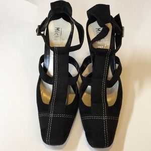 Michel Perry Suede Strappy Heels